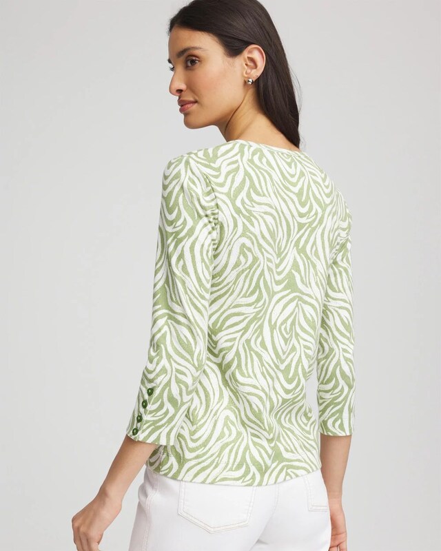 Pima Button Sleeve Tee - image 3